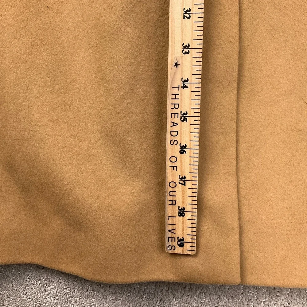 Banana Republic Overcoat Mens XLarge Camel Topcoat 3 Pocket Pick Stitch Winter‎